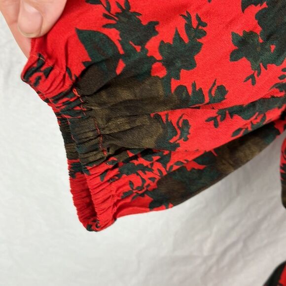 Ganni Red and Black Floral Dress - Picture 11 of 14